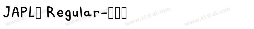 JAPL2 Regular字体转换 JAPL2 Regular字体转换